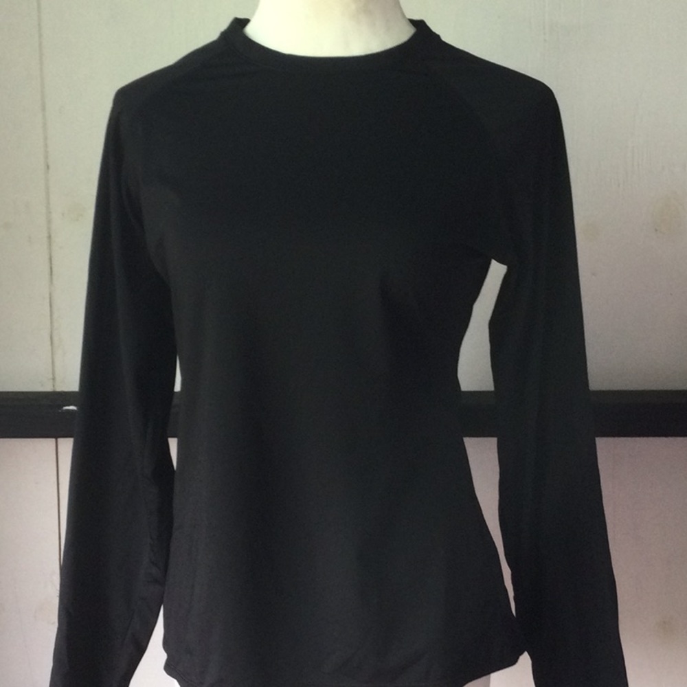 Warm Essentials thermal long sleeve black stretchy top